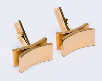 MANSCHETTKNAPPAR, 18 k guld. Bengt Liljedahl, Stockholm, 2001. Vikt ca 52 g.