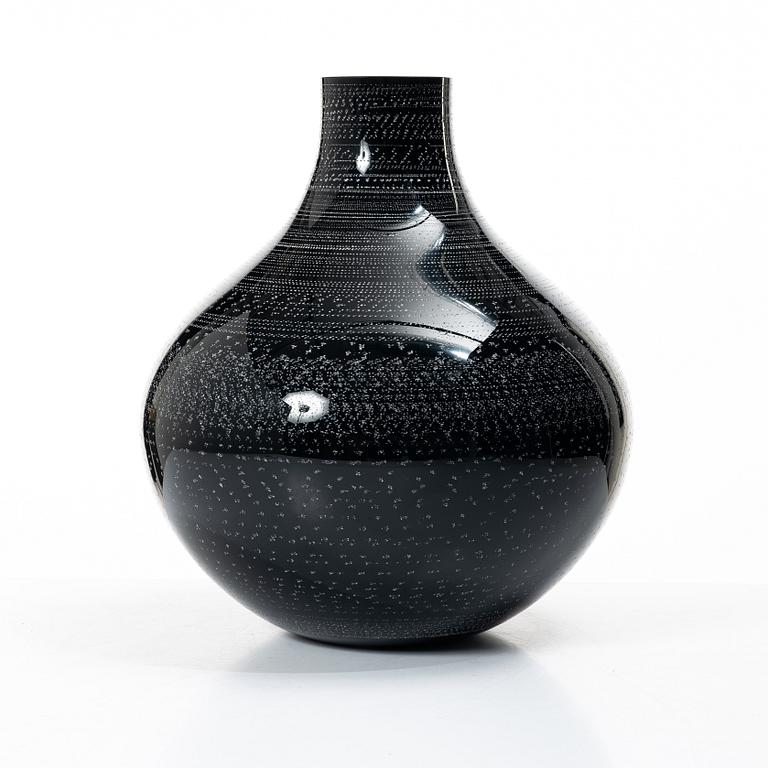 Ingegerd Råman, "Night and Day", a glass vase, Orrefors 2004. Limited edition 32/200.