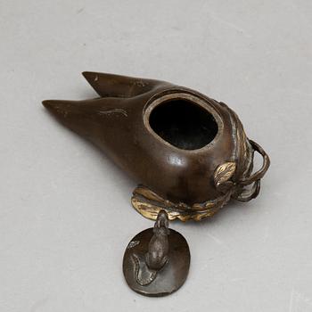 BLÄCKHORN, brons, Kina, sannolikt sen Qing dynastin.