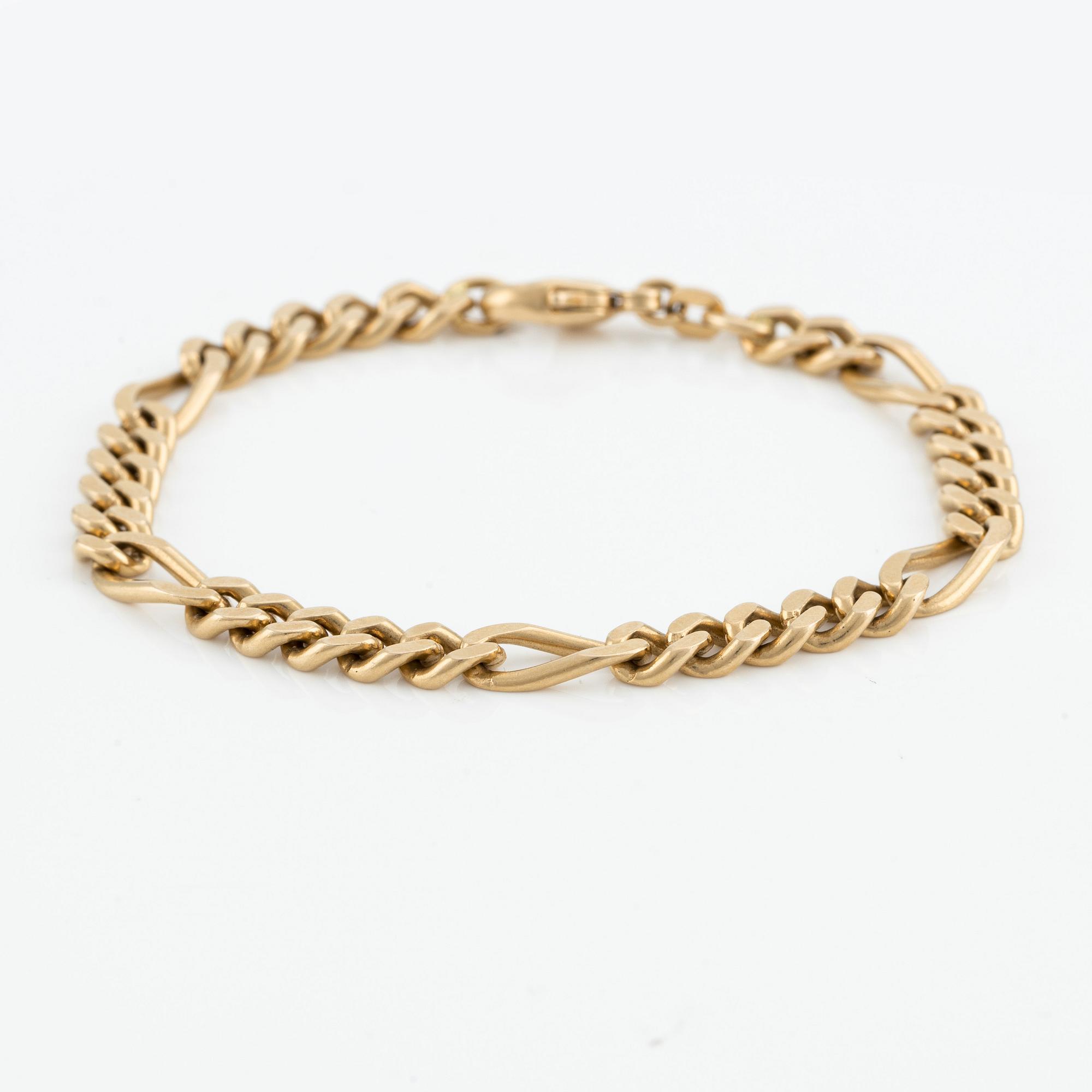 Armband, 18K guld, figarolänk.