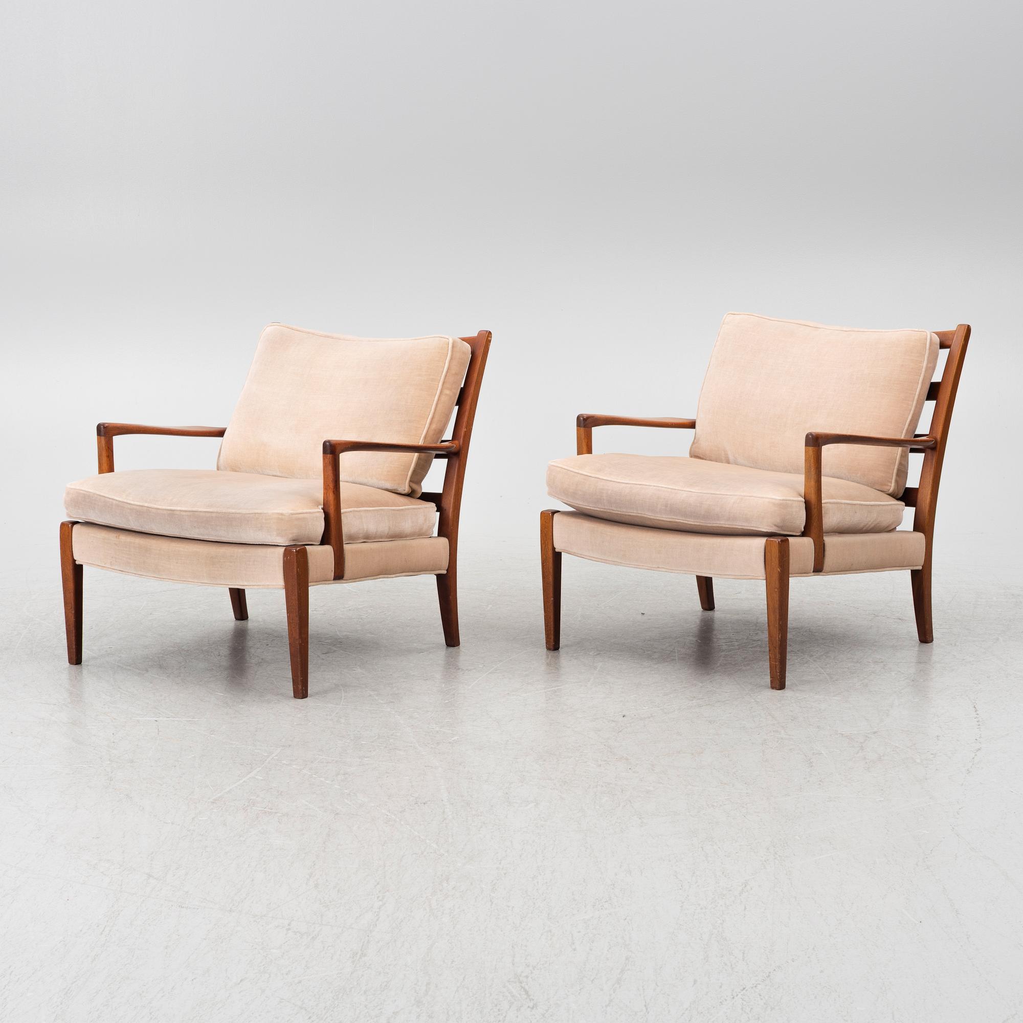 Arne Norell, a pair of 'Löven' armchairs, Norell Möbler.