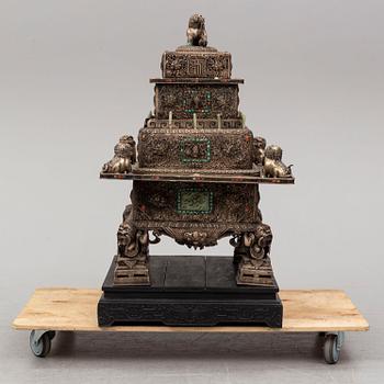 A large Tibetan / Chinese shrine, 20th Century.