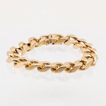 Armband 18K guld manglad pansarlänk.
