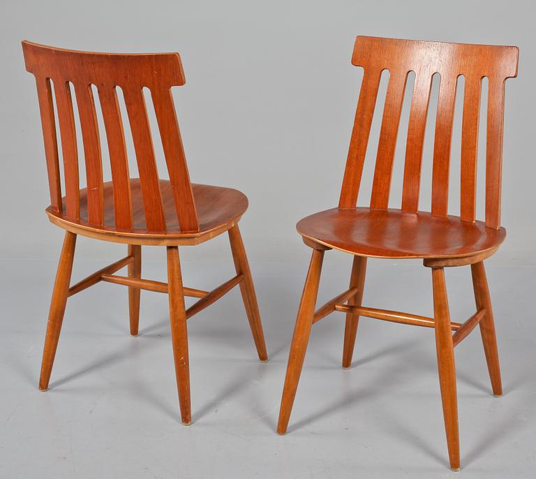 BORD, Bertil Fridhagen, Bodafors samt STOLAR, 4 st, Edsbyverken, 1950/60-tal.