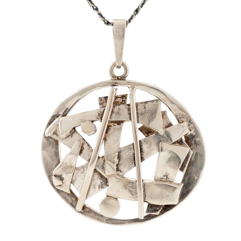 Claës E. Giertta, hängsmycke, silver, Stockholm 1990.