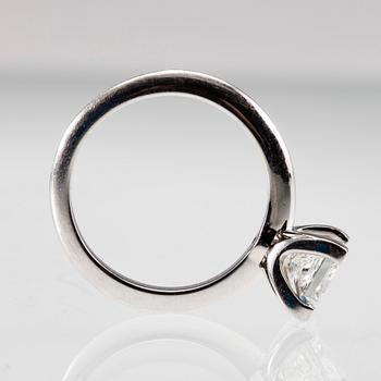 RING, prinsesslipad diamant 1.14 ct. G/vvs1, platina. Tiffany 2011. Storlek 15,5, vikt 4,4 g.