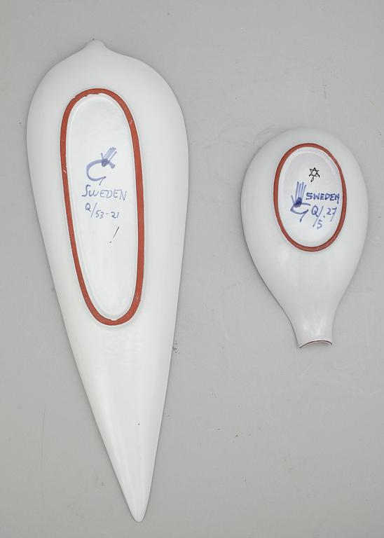 FAT samt SKÅL, fajans, Stig Lindberg, Gustavsberg studio, 1940/50-tal.