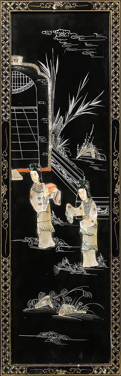 VÄGGPLAKETTER, 4 st, Kina, 1900-tal.