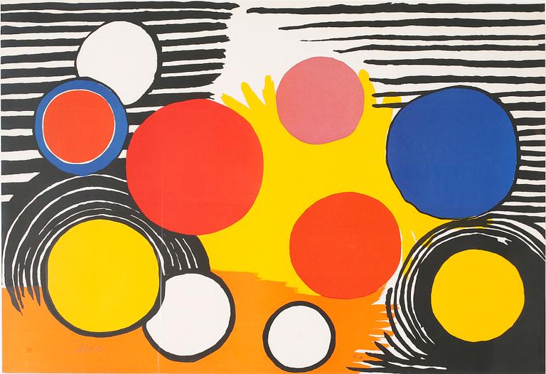 ALEXANDER CALDER, färglitografi, signerad och numrerad E.A.