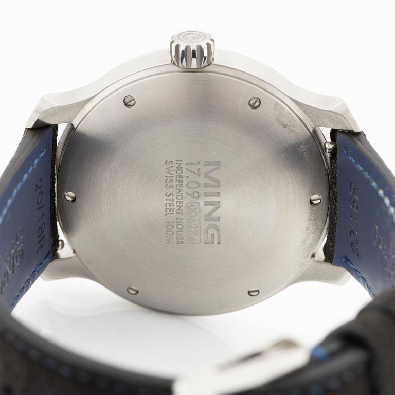 Ming, 17.09 Blue, wristwatch, 38 mm.