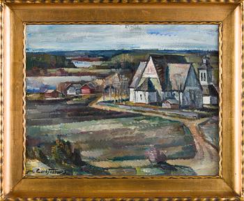 Mikko Carlstedt, View with Sääksmäki Church.