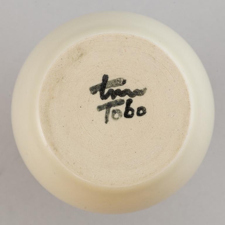 Erich & Ingrid Triller, a set of three stoneware vases, Tobo.