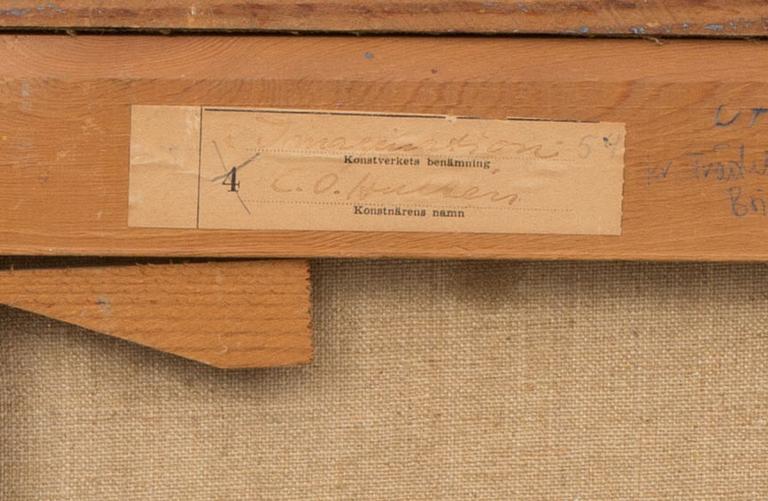 C. O. HULTÉN, olja på duk, signerad och a tergo daterad 1954.