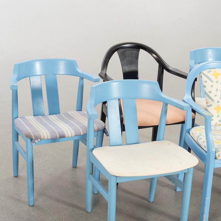 OLOF PIRA, A SET OF FIVE DIFFERENT CHAIR DESIGN BY OLOF PIRA.