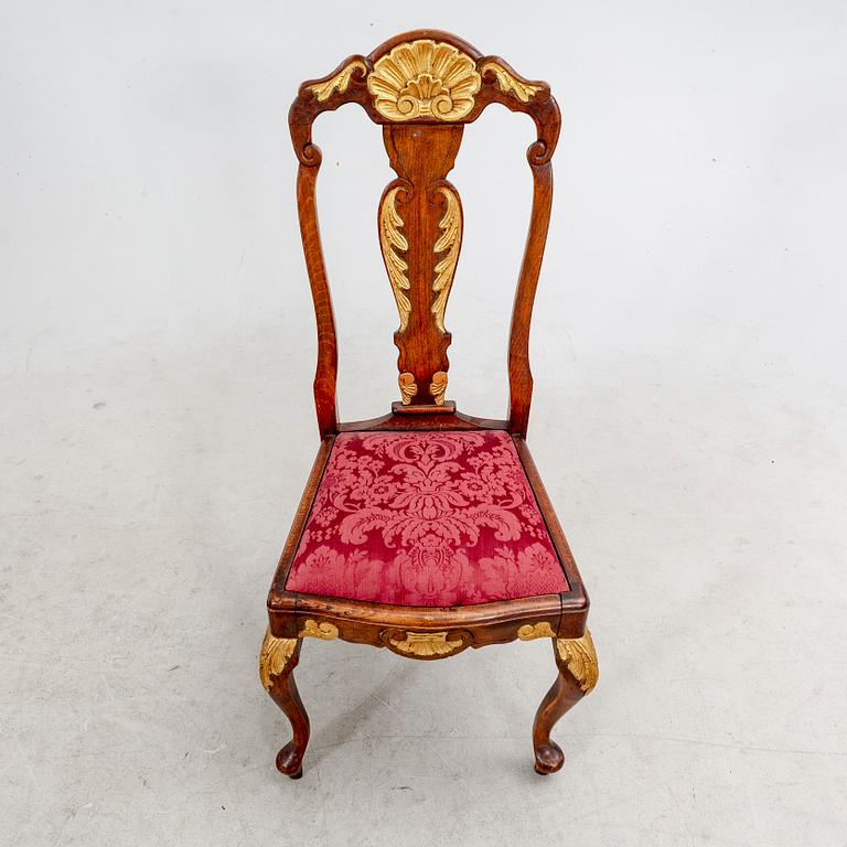 A pair of Louis XV style chairs early 1900.