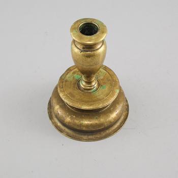 LJUSSTAKE, mässing, barock, 1700-tal.