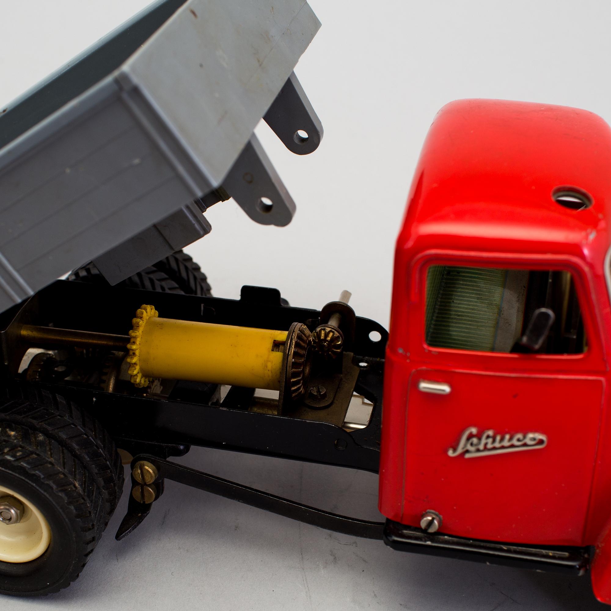 A tinplate Schuco Construction truck N 6065, Germany, 1950/60s.
