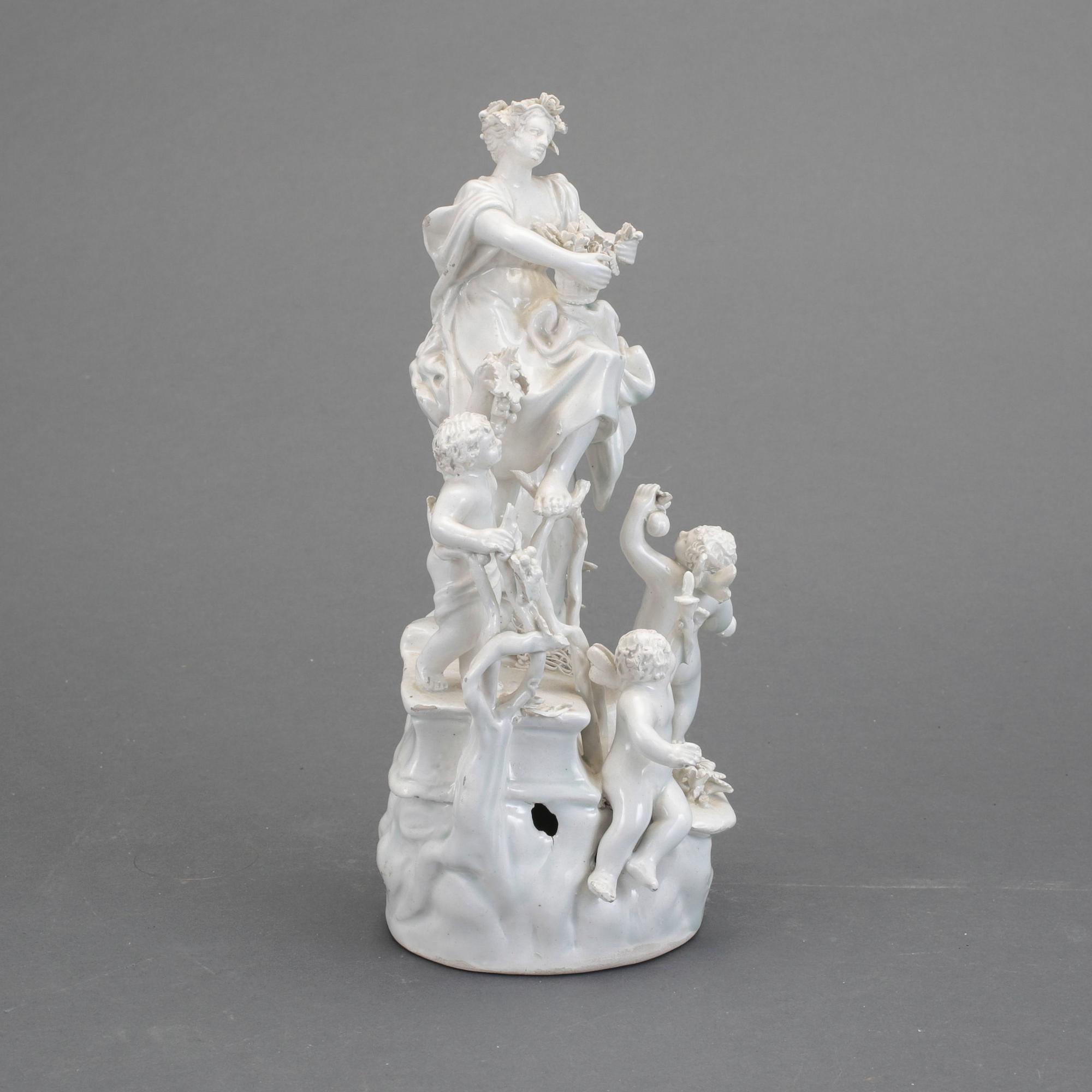 FIGURIN, porslin, möjligen Neapel, omkring år 1800.