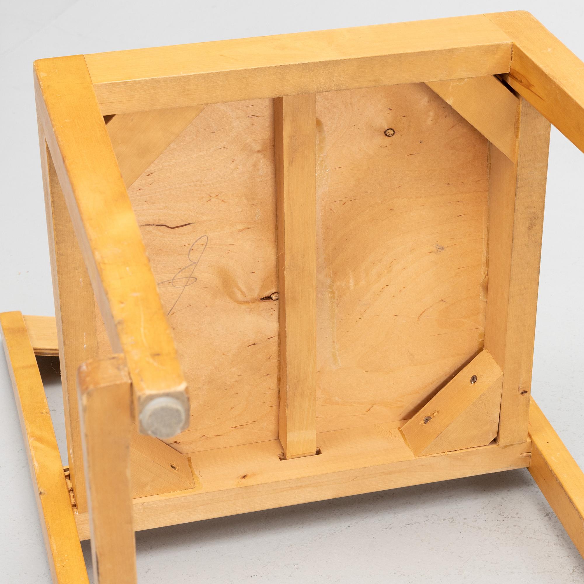 Sven Markelius, a set of six birch 'Orkesterstolen' chairs, mid 20th Century.