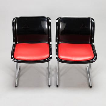 Yrjö Kukkapuro, tuoleja, 4 kpl, malli 3415, valmistaja Haimi, 1970-luku.