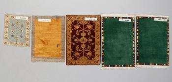 MATTOR, 5 st, bl a Ziegler Gabbeh. 56 x 48, 82 x 61, 90 x 63, 90 x 63 samt 90 x 62 cm.