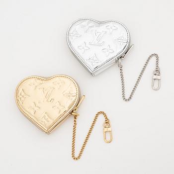 Louis Vuitton, Two 'Miroir porte monaie coeur' coin purses, 2007.