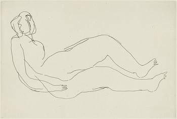 Jean Fautrier, ”Nu couché IV”.
