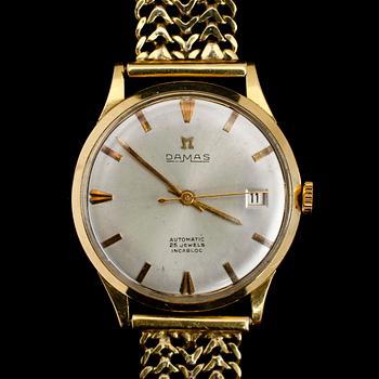 ARMBANDSUR, 18 k guld, 1975, Damas, Automatic. Total vikt med urverk ca 54 gram.