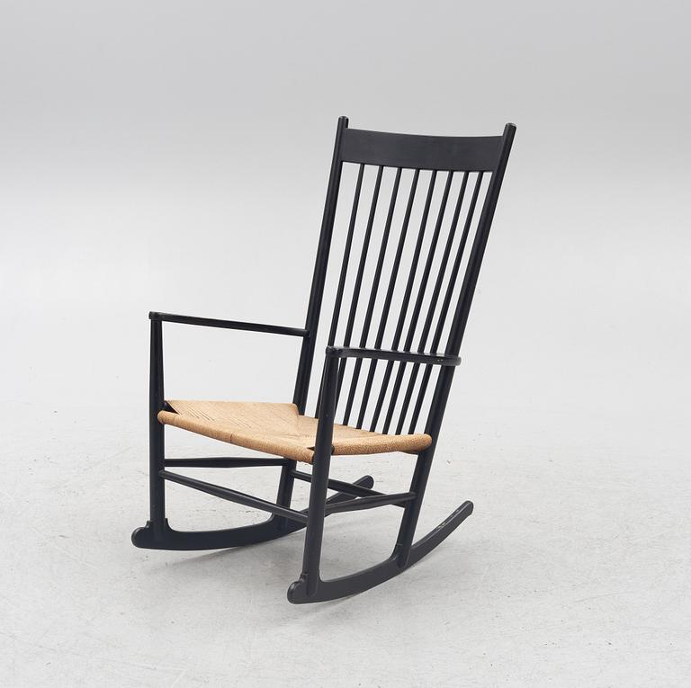 Hans J. Wegner, a 'J 16' rocking chair, Denmark late 20th Century.