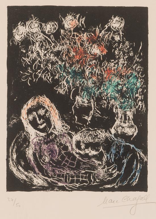 Marc Chagall, "Couple sur Fond Noir".