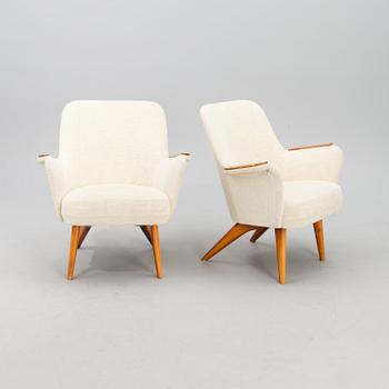 Carl Gustaf Hiort af Ornäs, a mid-20th century, three piece 'Pedro' sofa suite, Puunveisto Oy - Träsnideri Ab.