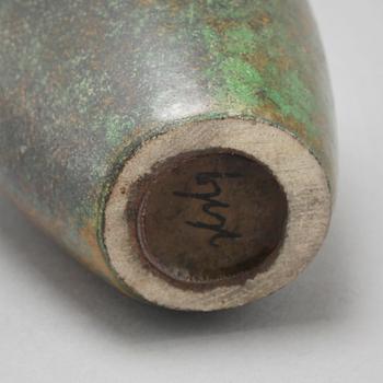 A signed ceramic vase by Hans Hedberg, Biot, France.