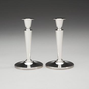 A pair of Eric Råström silver candlesticks, C.G. Råström, Stockholm 1962.