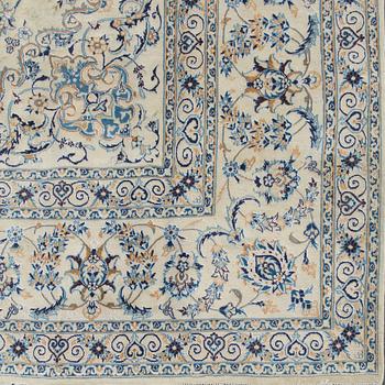 A carpet, Nain, part silk, 9 LAA, ca  577 x 380 cm.