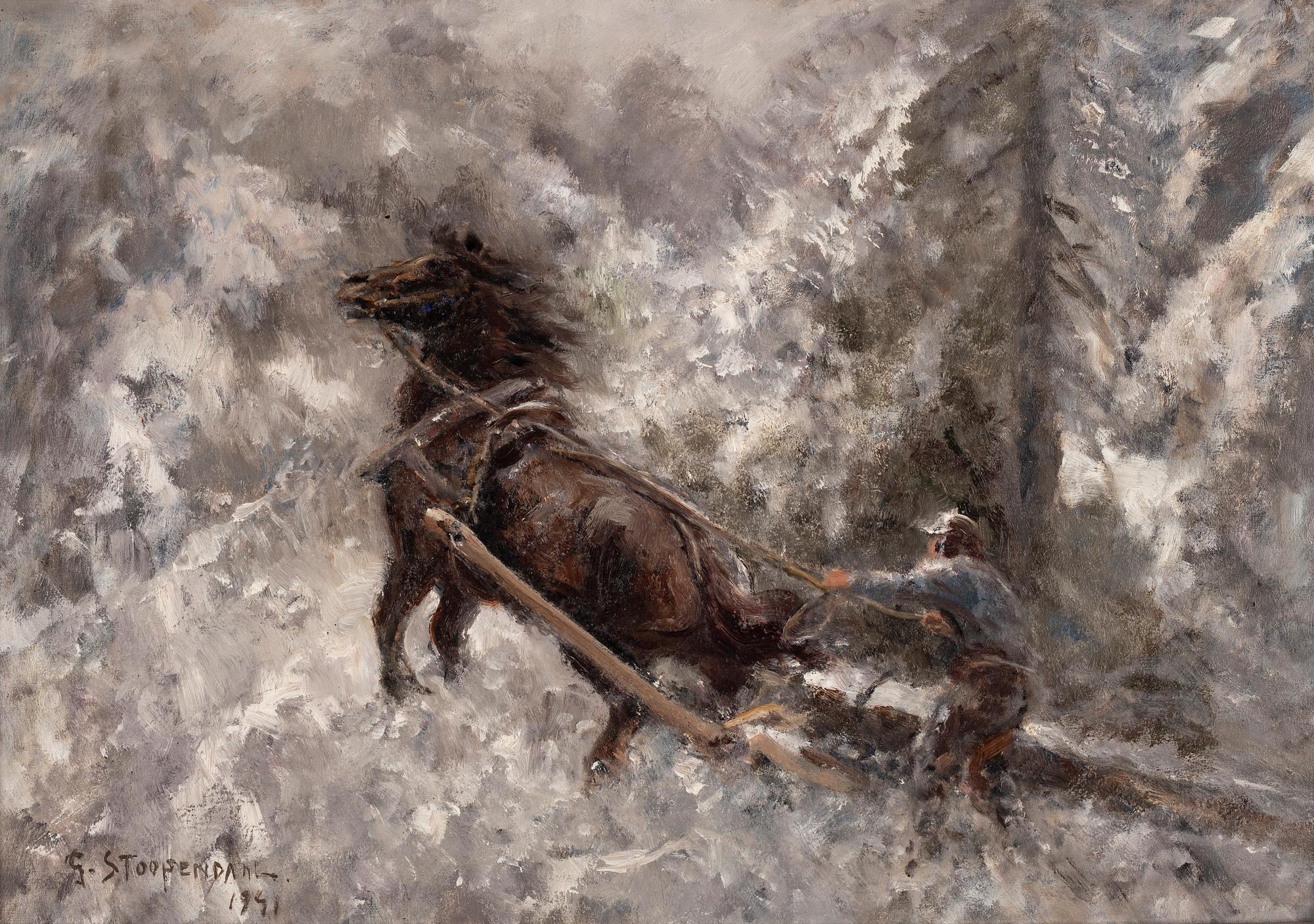 GEORG STOOPENDAAL, oil on canvas, signed G. Stoopendaal and dated 1941.