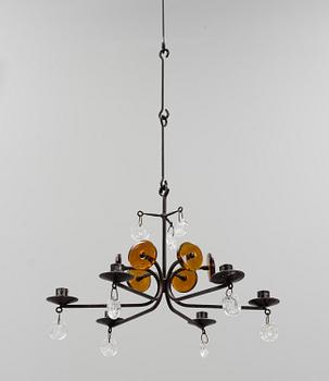 ERIK HÖGLUND, an iron and glass chandelier.