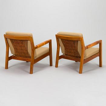 Carl Gustaf Hiort af Ornäs, a pair of late 1950s 'Rialto' open armchairs, Puunveisto Oy - Träsnideri Ab, Finland.