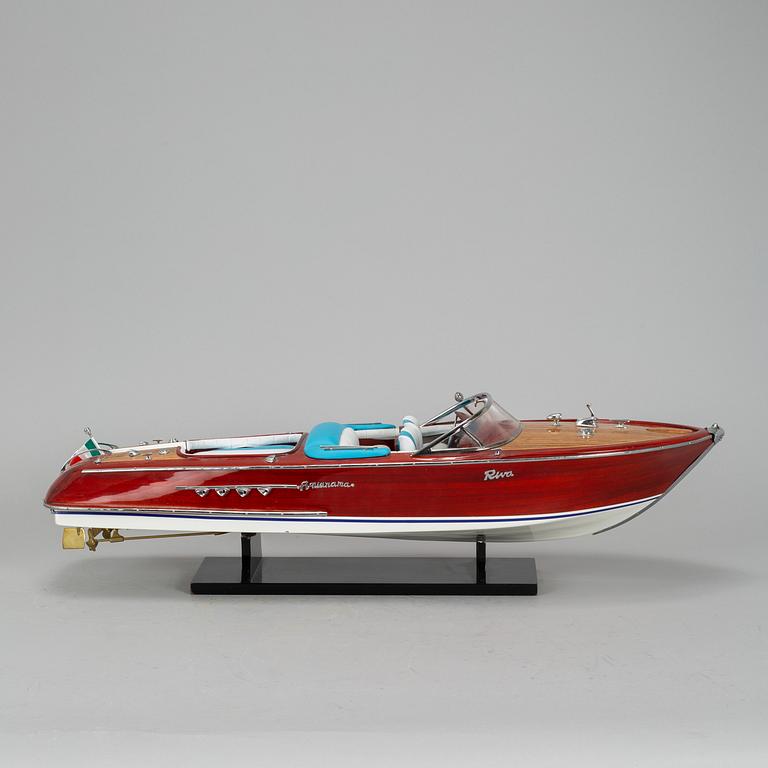 A "Riva" model boat.