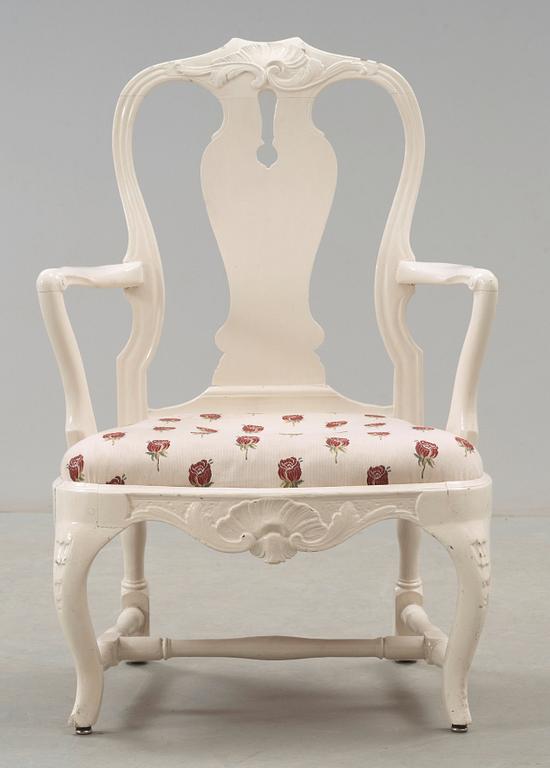 A Swedish Rococo 18th century armchair.