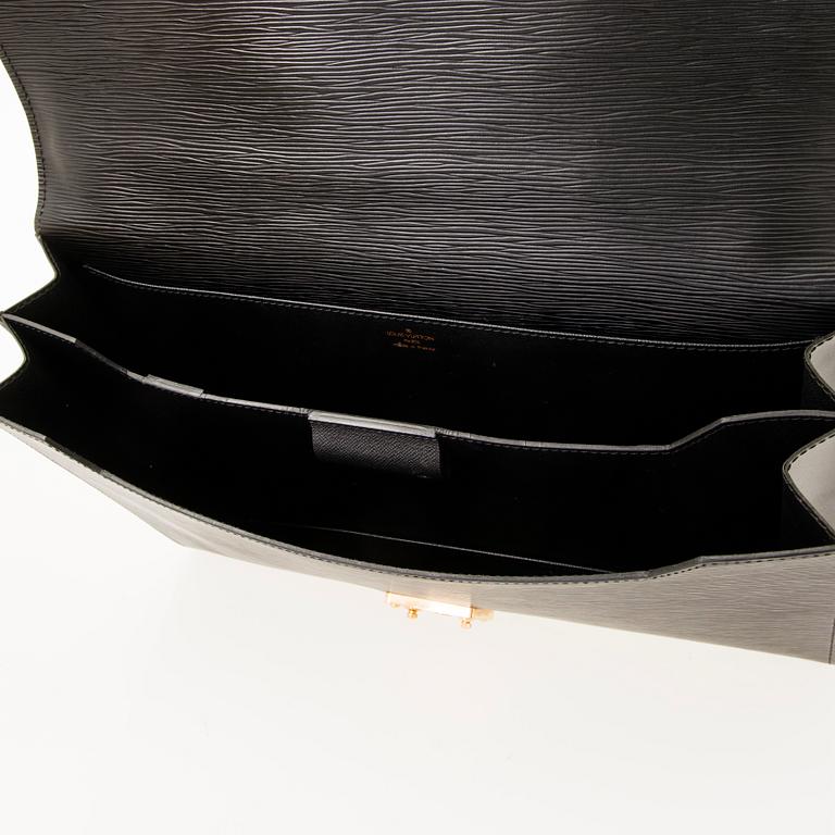 LOUIS VUITTON Black Epi Ambassador Briefcase.