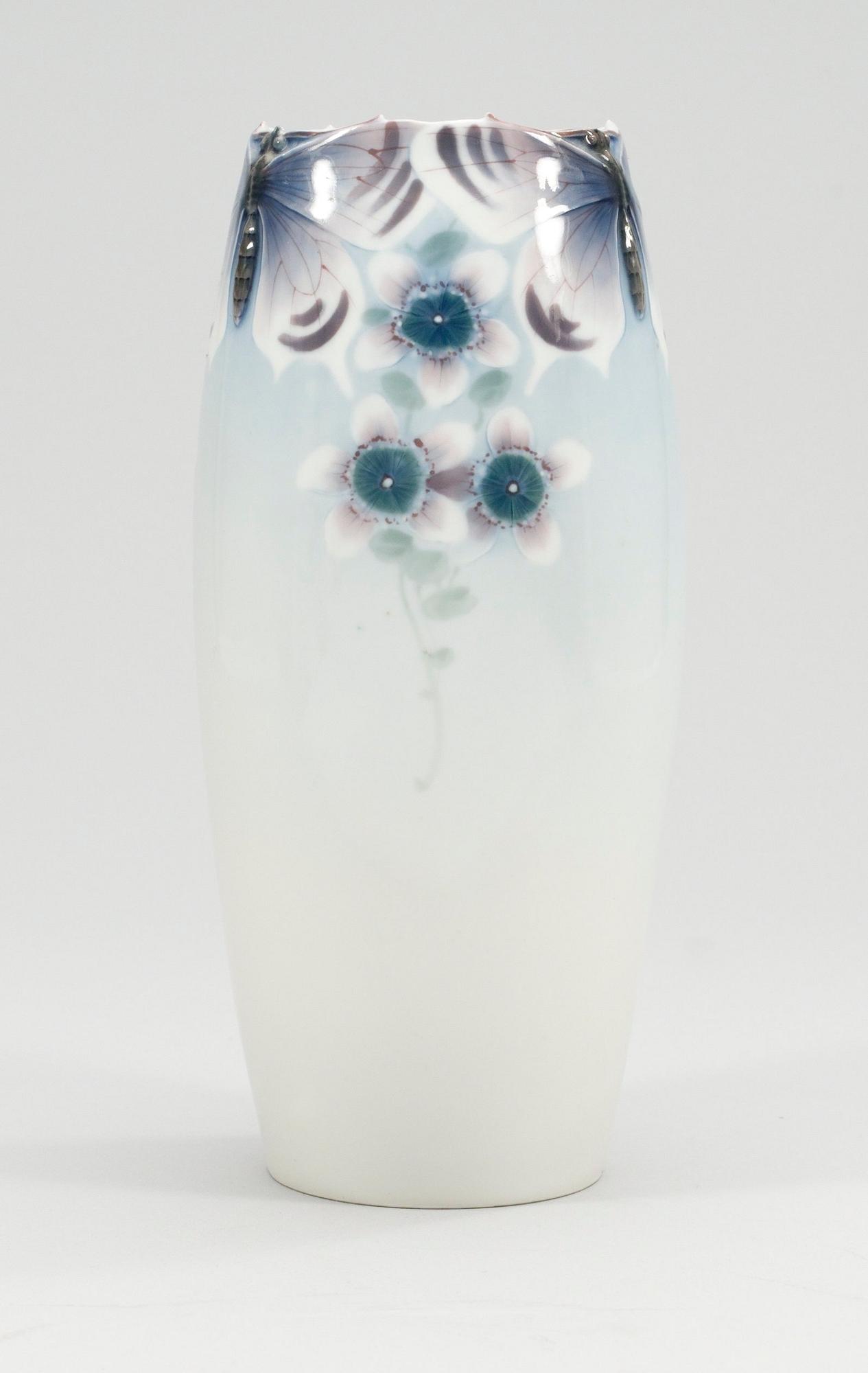 An Astrid Ewerlöf and Ruben Rising porcelain art nouveau vase by Rörstrand.