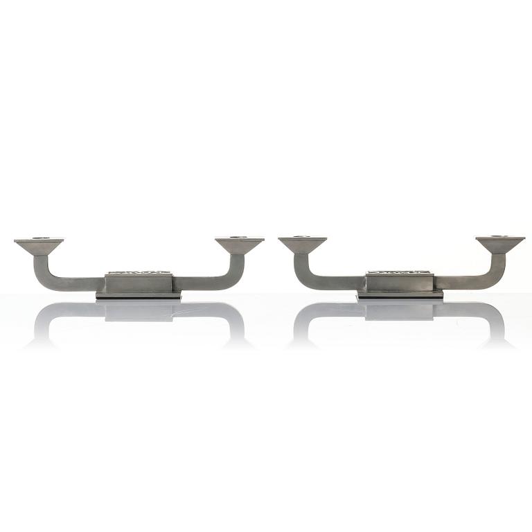 Guldsmedsaktiebolaget (GAB), a pair of candelabra model 117B/1, Stockholm, 1930s.