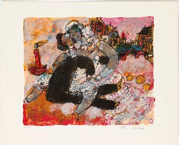 THEO TOBIASSE, PORTFOLIO with 4 lithographs in colour, signed 27/150.