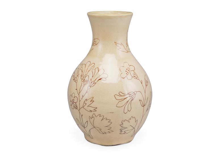 A CERAMIC VASE.