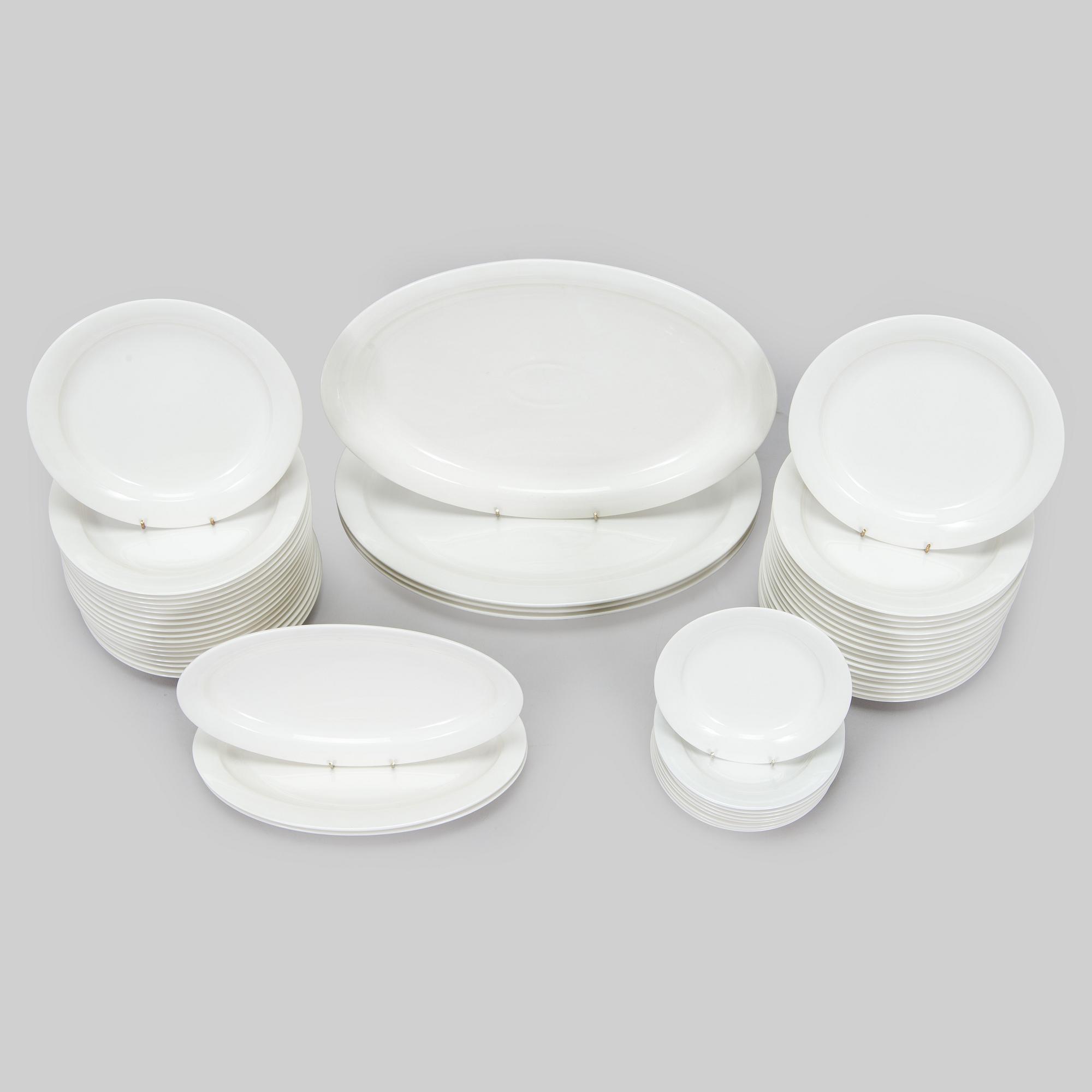 Inkeri Leivo, A 52-piece porcelain tableware set, 'Arctica' Arabia Finland.