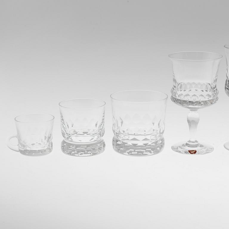 A 98-piece Swedish crystal stemware service "Prince" design Göran Wärff for Kosta.