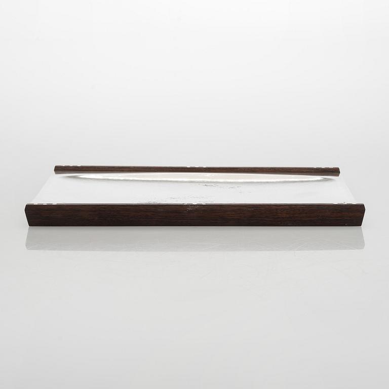 Tapio Wirkkala, leipäkori, hopea ja palisanteri, TW 185, Kultakeskus, Hämeenlinna 1964.