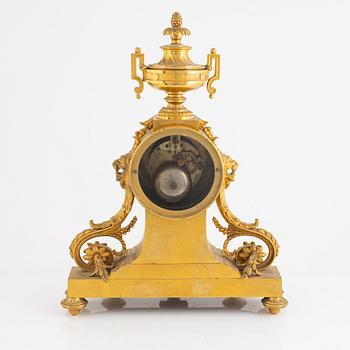 A Louis XVI-style mantle clock, 19th century.