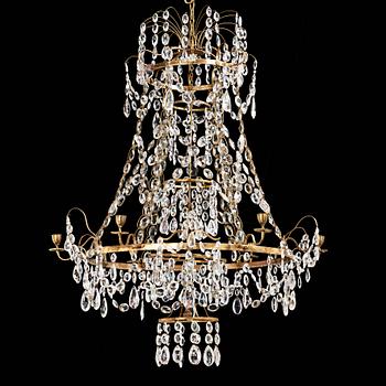 71. A Louis XVI late 18th century six-light chandlier.