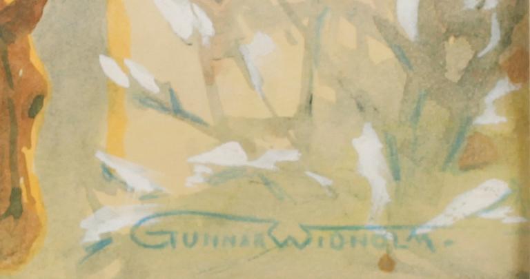 GUNNAR WIDHOLM, akvarell, signerad.